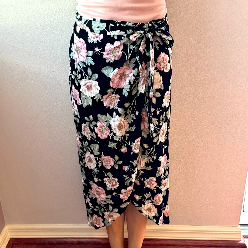 Xhilaration Cotton Skirt with Tie Size Small